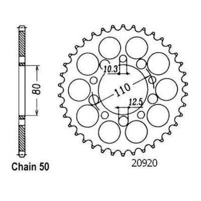Rozeta pro Honda 20920CZ46